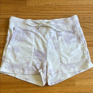 Rails Women's White and Purple Tie-Dye Shorts Size Small